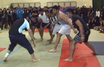 British Army play Kabaddi match against Hindu students